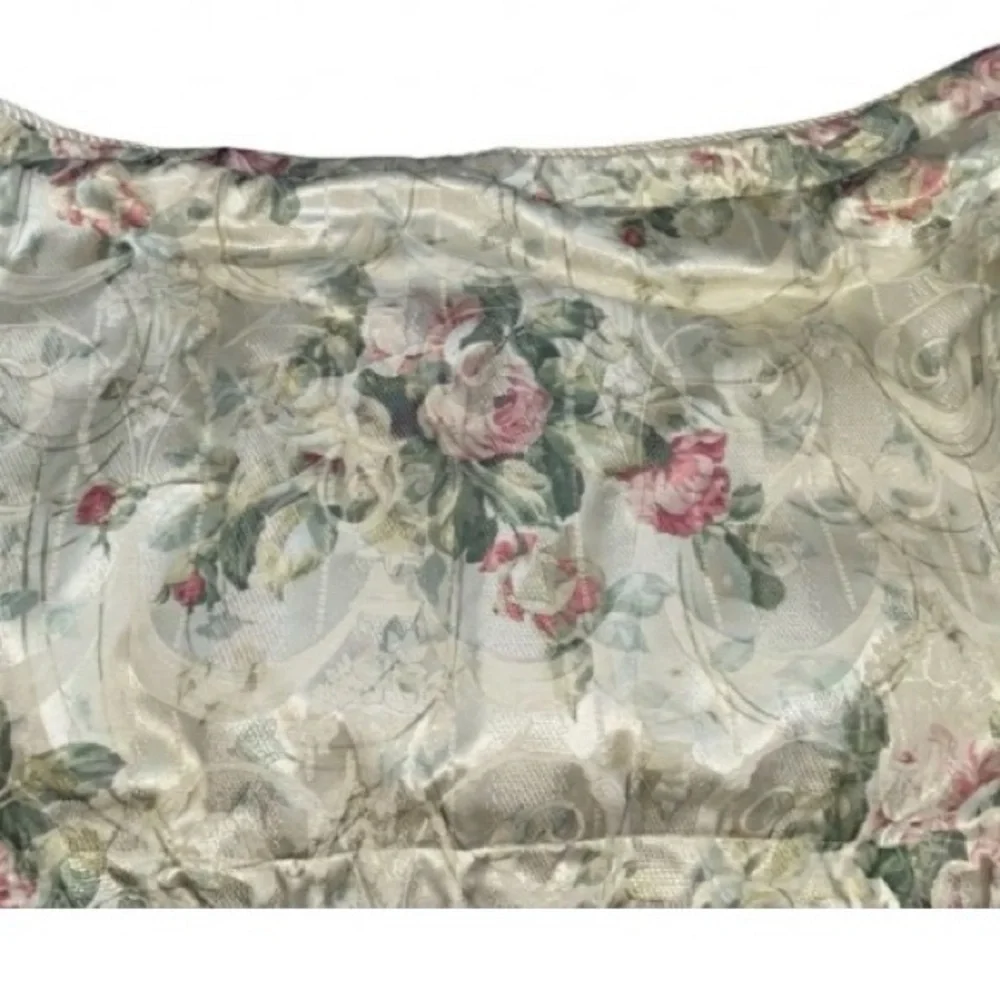 2 Burlington Home Rose Floral Damask King Size Shabby Chic Cottage Pillow Shams